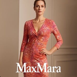 MaxMara Weekend Silk Cotton blend soft stretchy knit lightweight summer Dress